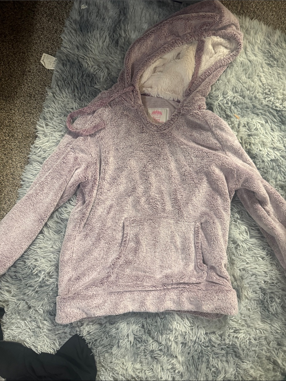PINK Victoria's Secret Plush Hooded Pullover - Light Purple